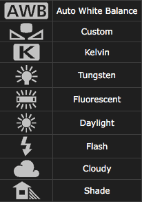 Setting up white balance settings