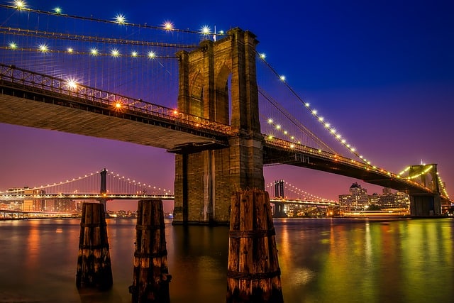 Brooklyn Bridge: best place to take a picture of New York City skyline.